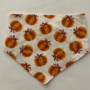 Pumpkin pet bandanna for medium size dogs with Velcro